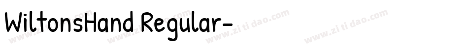 WiltonsHand Regular字体转换
